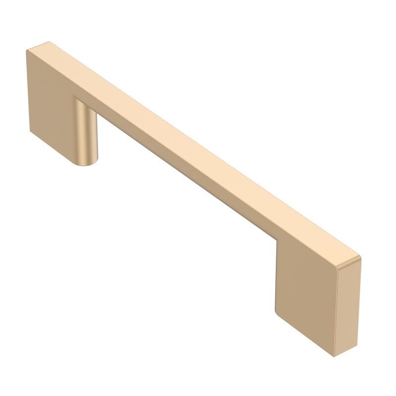 Alzassbg 5 Pack Champagne Copper Cabinet Pulls, 3-3/4 Inch(96mm) Hole Centers Rectangle Cabinet Handles Kitchen Pulls for Drawer