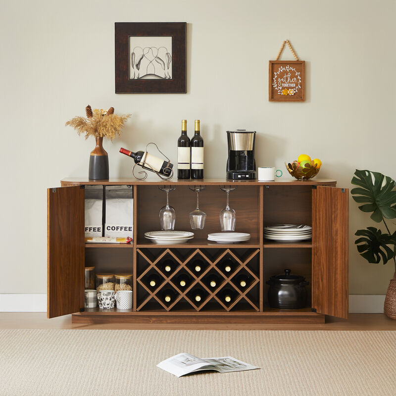 Nunzes Modern Wavy Curve Sideboard image number 2