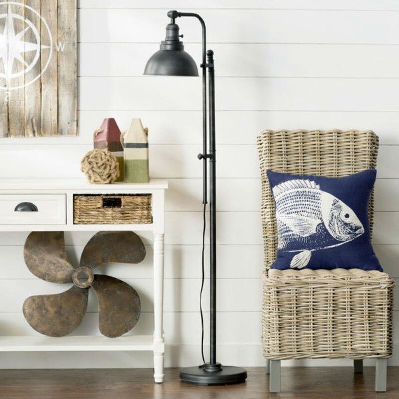 Hivvago 65-inch Tall Floor Lamp Task Light in Distressed Metal Finish