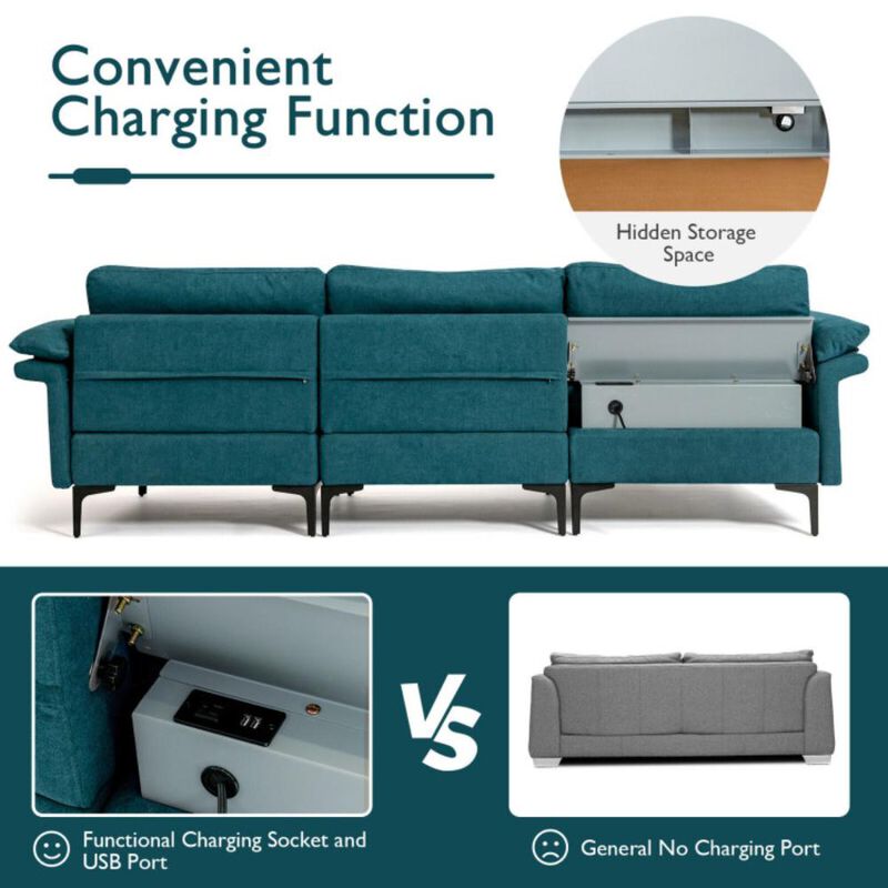 Hivvago Extra Large L-shaped Sectional Sofa with Reversible Chaise