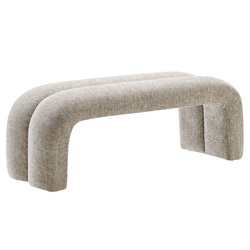 Dax 50.5" Chenille Upholstered Accent Bench image number 0