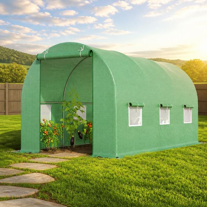 WOW PIONEER Walk-in Hoop Greenhouse for Outdoor Backyard Use, Extend Plant Growing Season and Protect Plants From Extreme Weather image number 2