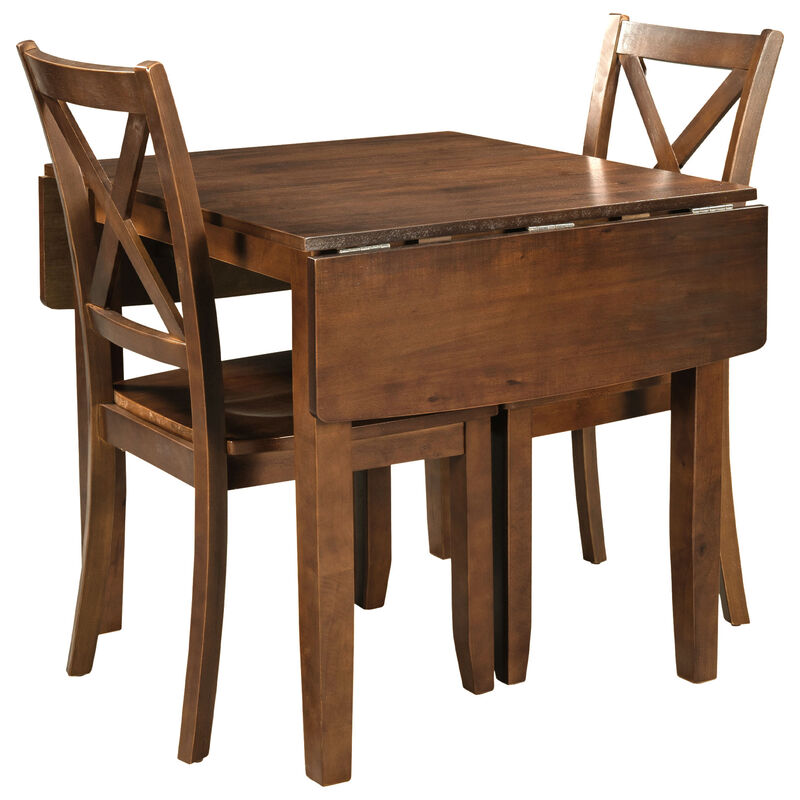 Merax 3-Piece Wood Drop Leaf Extendable Dining Table Set