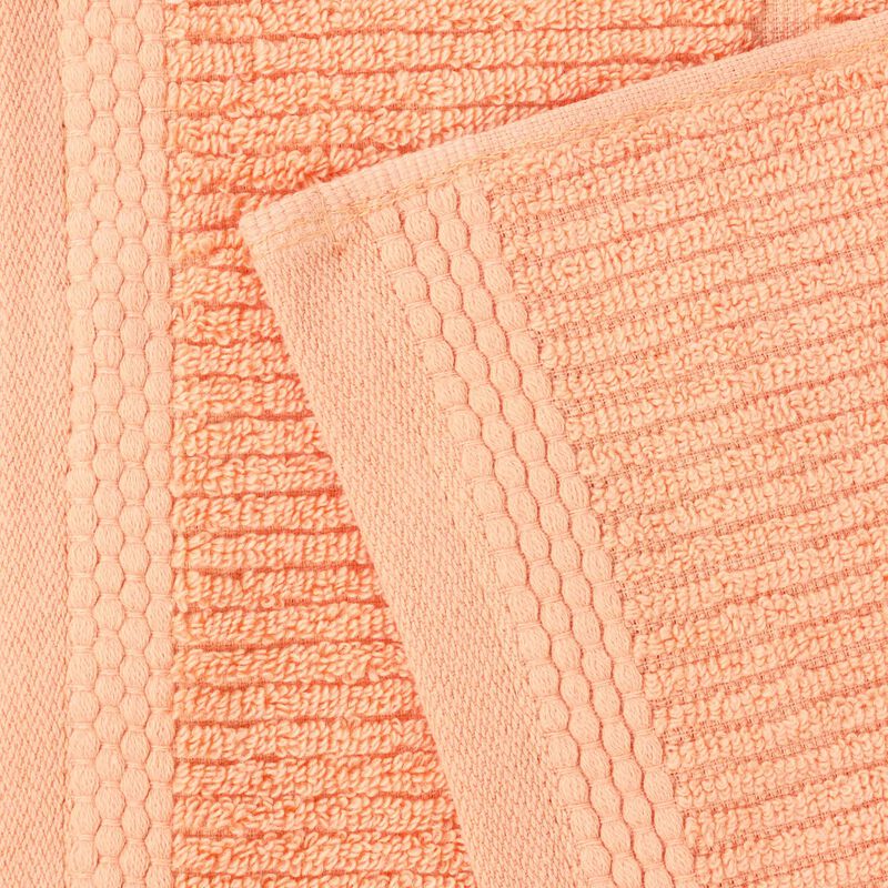 Solid Ribbed Viscose Cotton Blend Towel Set for Everyday Use image number 4