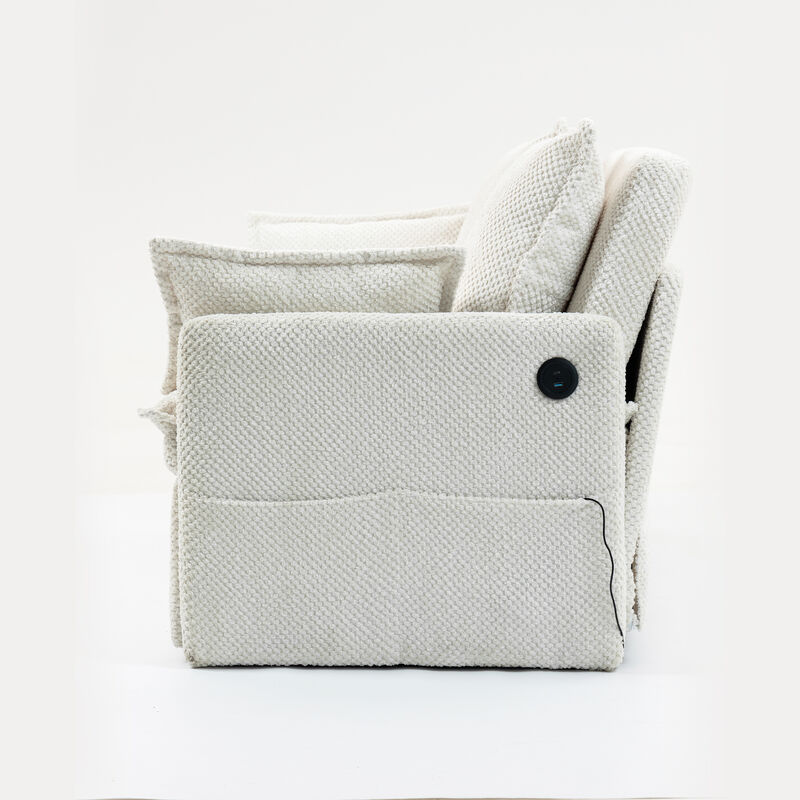 Whisen 59.5" Pull Out Sofa Bed, Convertible Sleeper Sofa Couch with Side Storage and USB/C-TYPE Charging image number 5