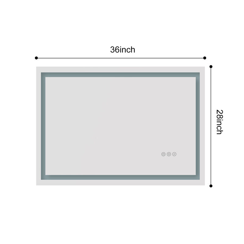 LED Bathroom Mirror with Frontlit and Backlit Modern Lighting for Clear Reflection and Ambient Glow