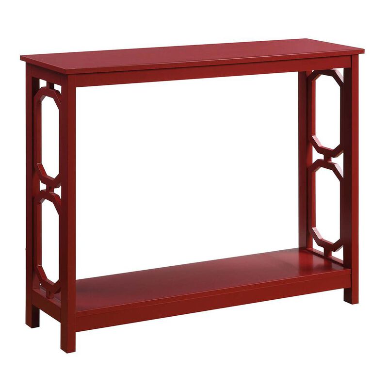 Convenience Concepts Omega Console Table, Cranberry Red