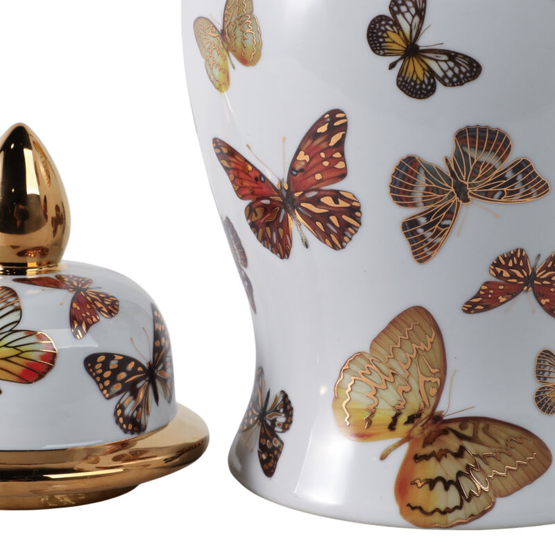 14x7" Butterflies Temple Jar image number 4