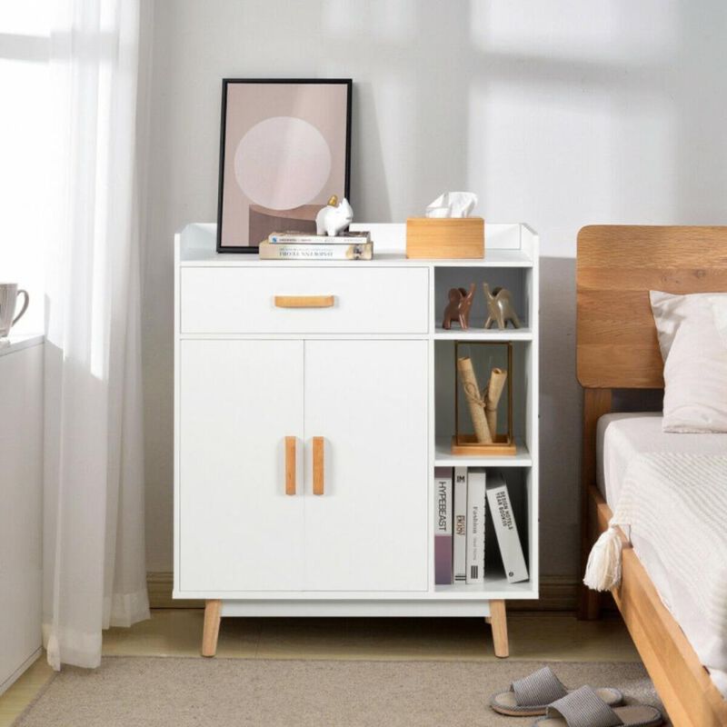 Hivvago Floor Storage Cabinet Free Standing Cupboard Chest