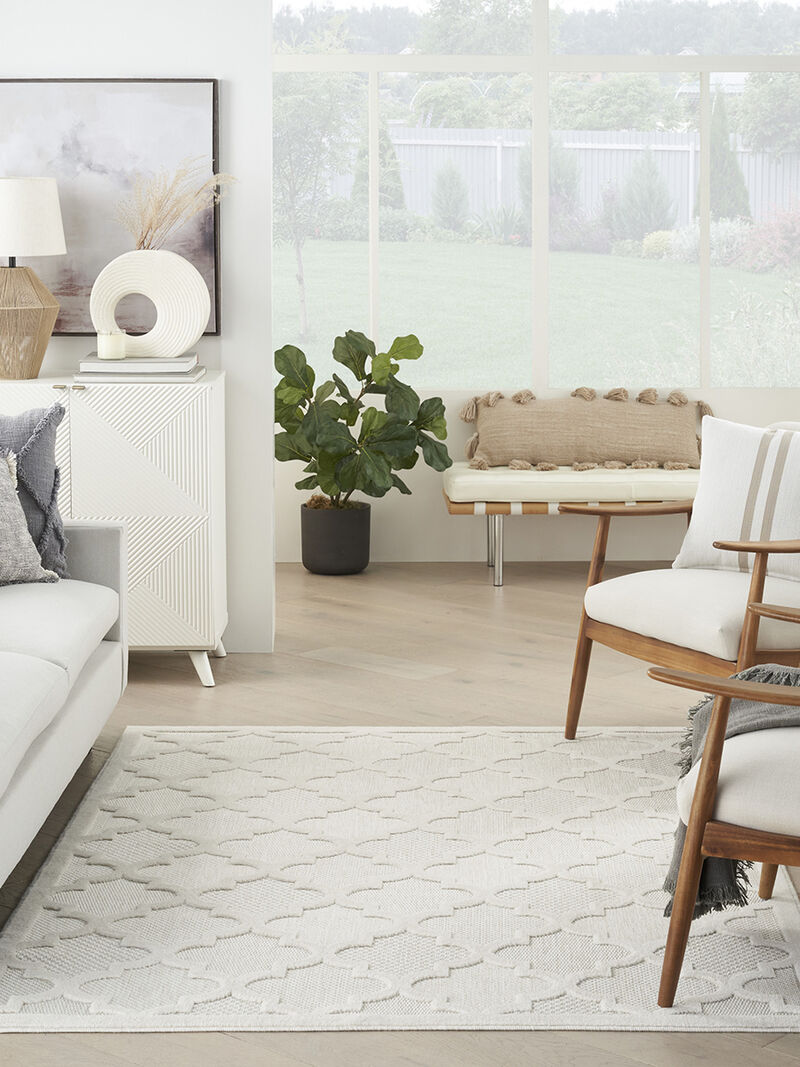 Easy Care NES01 Ivory/White 5' x 7' Rug