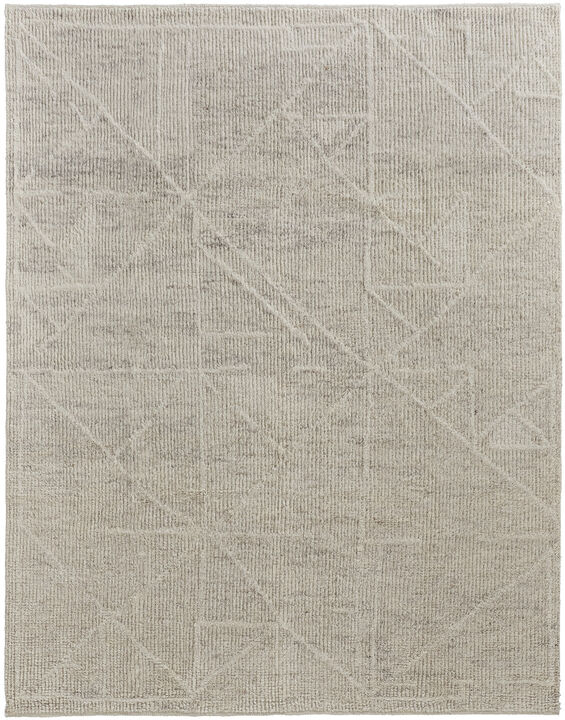 HomeRoots Wool Hand Knotted Area Rug