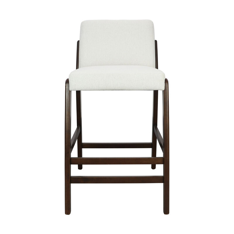 Christopher Knight Home Pietra Mid-Century Modern Rubberwood Upholstered Bar Stools (Set of 2) image number 6