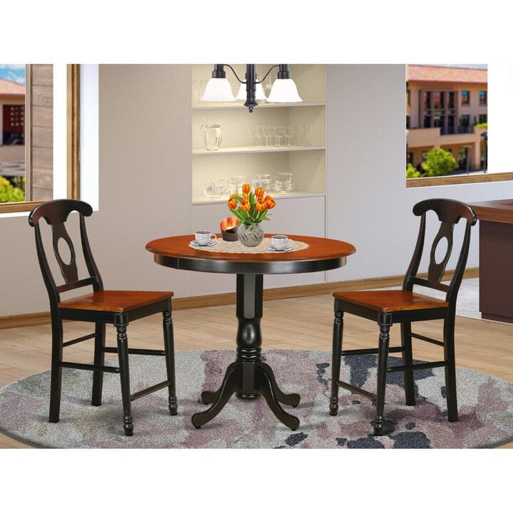 3 Pc pub Table Set - Small Kitchen Table and 2 counter height stool.