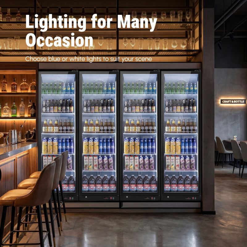 Commercial Display Beverage Refrigerator,17.84 CuFt, LED Lighting& Adjustable Shelves image number 6