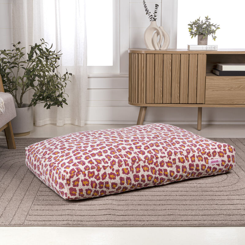 Mabel Designer Modern Ultra Soft Reversible Plush Rectangular Pet Bed with Washable Cover