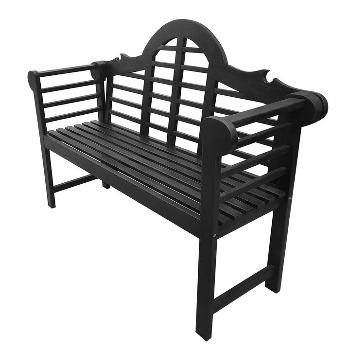 Lutyens Arched Acacia Wood Outdoor Garden Patio Bench