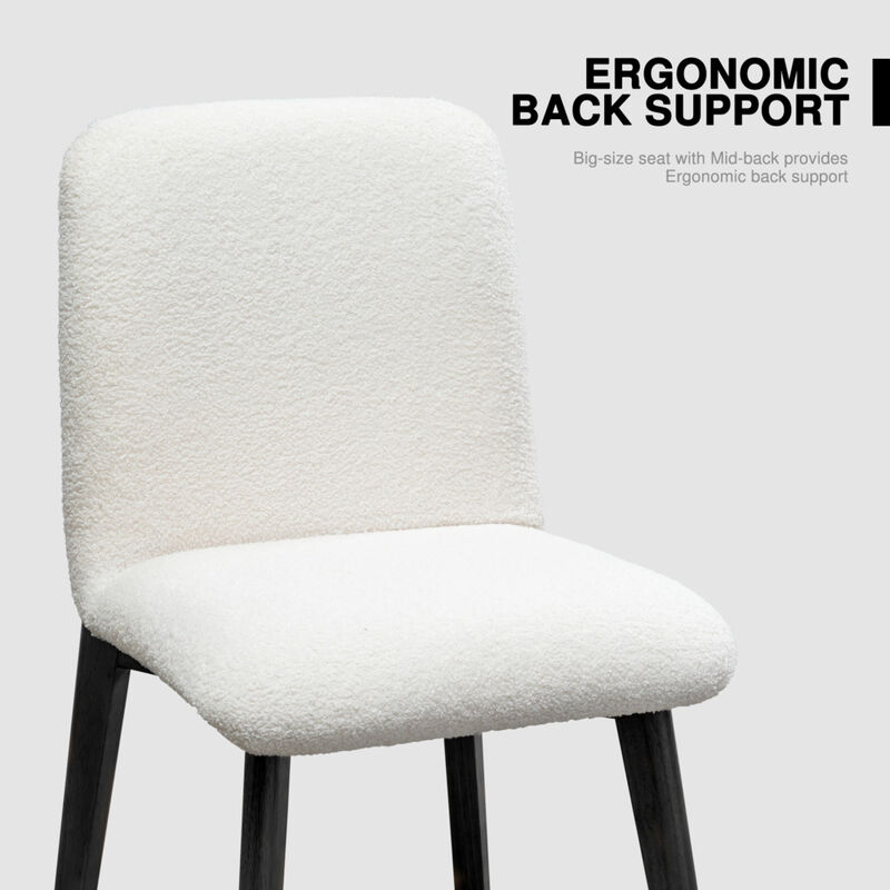 Bethea Upholstered Modern Dining Chairs with Black Leg (Set of 2)