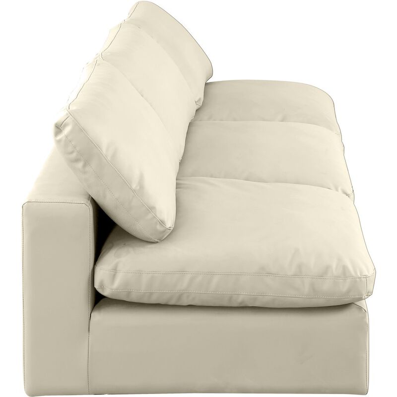 Meridian Furniture Comfy Cream Vegan Leather Modular Sofa