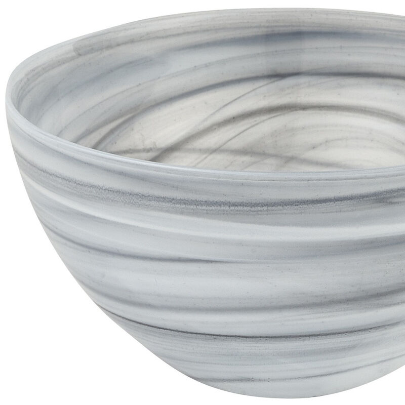 HomeRoots 6" Alabaster Glass Round Candy or Nut Bowl image number 2