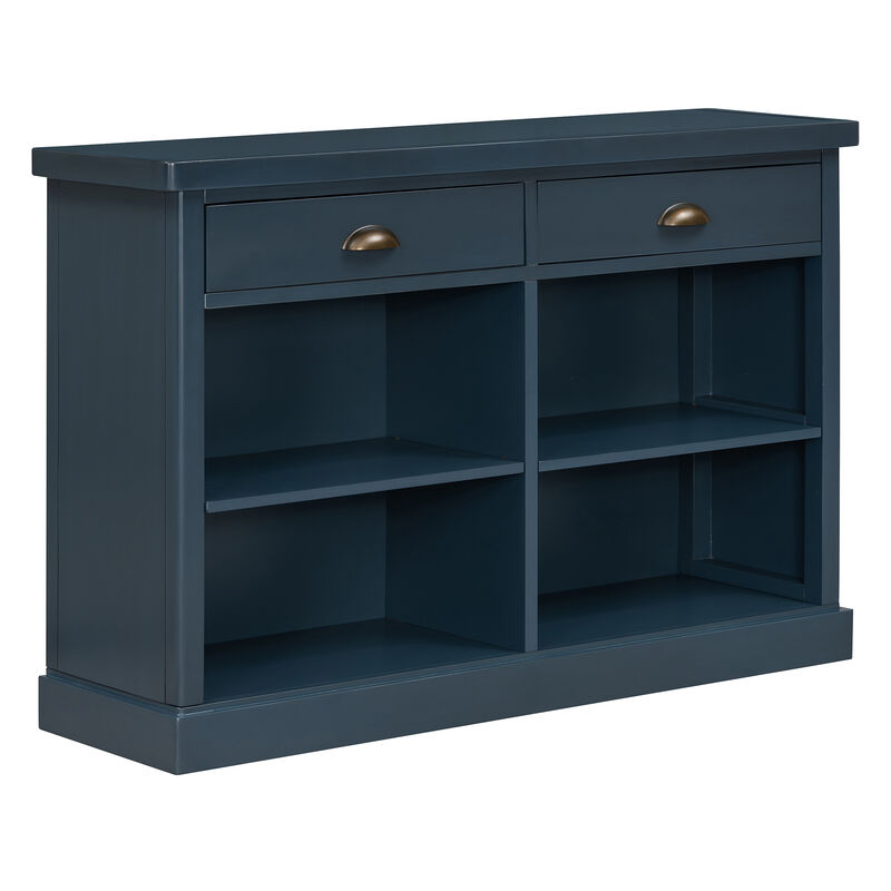 Hegrer 2 Drawers and Open Storage Shelves  Console Table image number 0