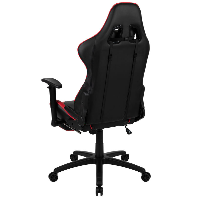 X30 Gaming Chair Racing Office Ergonomic Computer Chair with Reclining Back and Slide-Out Footrest in   LeatherSoft image number 5