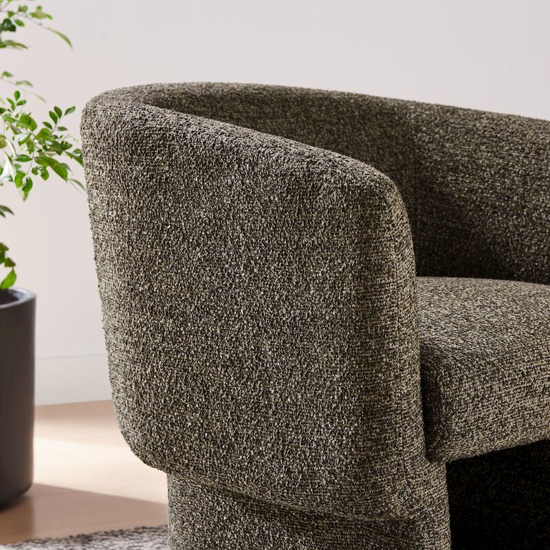 Modway Muse Boucle Fabric Barrel Accent Chair