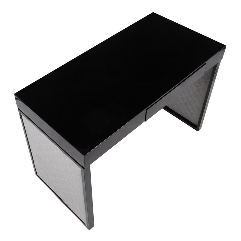 Lumisource Home Office Drift Contemporary Upholstered Desk