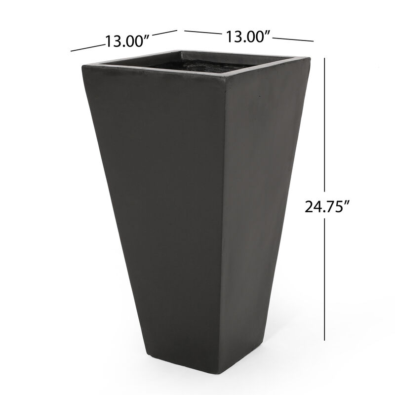 Streamdale Durable Cast Stone Tapered Planter with Sleek Aesthetics image number 3