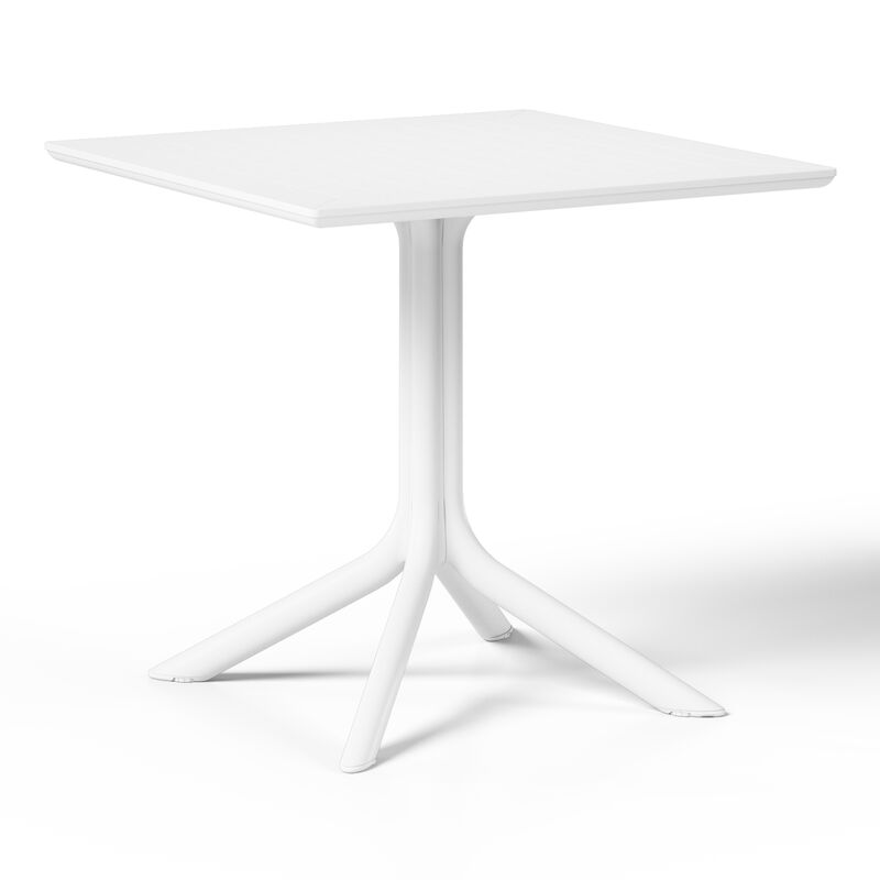 WestinTrends 31.5" Square Outdoor Plastic Resin Patio Dining Table for 4 image number 4