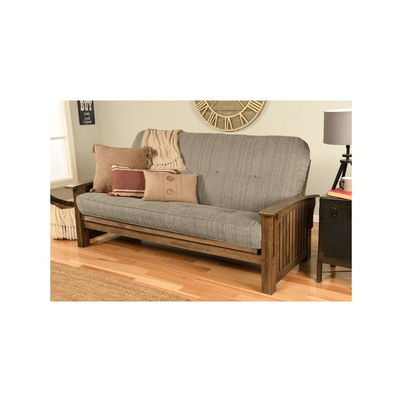 Washington Frame-Rustic Walnut Finish-Taxi Seaport Mattress