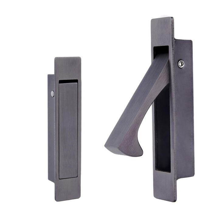 Dontay Pocket Door Pull Handle, Edge Pull, Professional Stainless Steel 304, Flush Mount Door Pull for Pocket Sliding Door (Gun