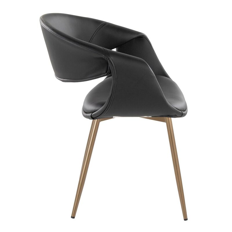 LumiSource Curvo Upholstered Chair - Set of 2