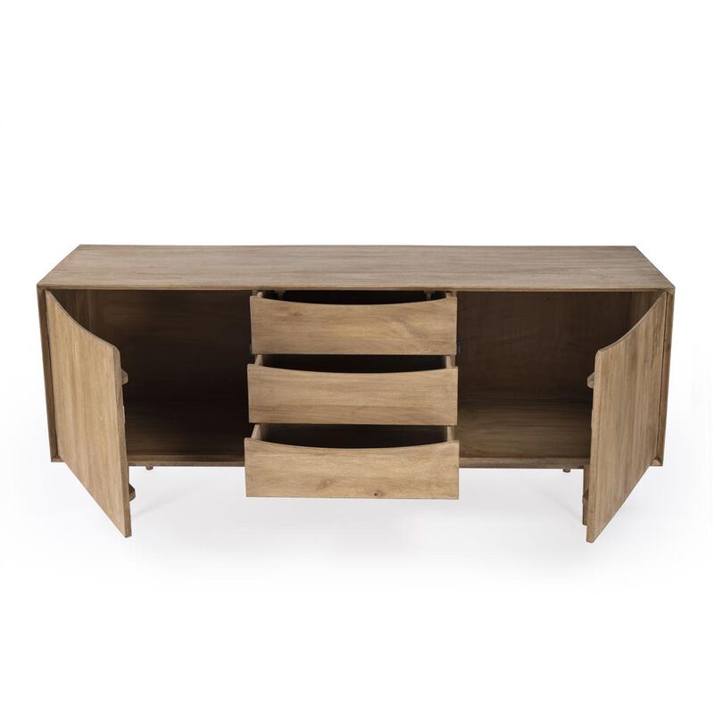 Butler Specialty Leonidin Natural Wood 67" Sideboard, Light Brown image number 6