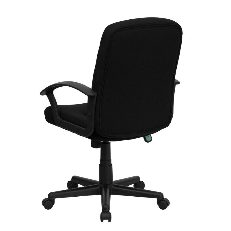 Garver Mid-Back Fabric Executive Swivel Office Chair with Nylon Arms image number 5