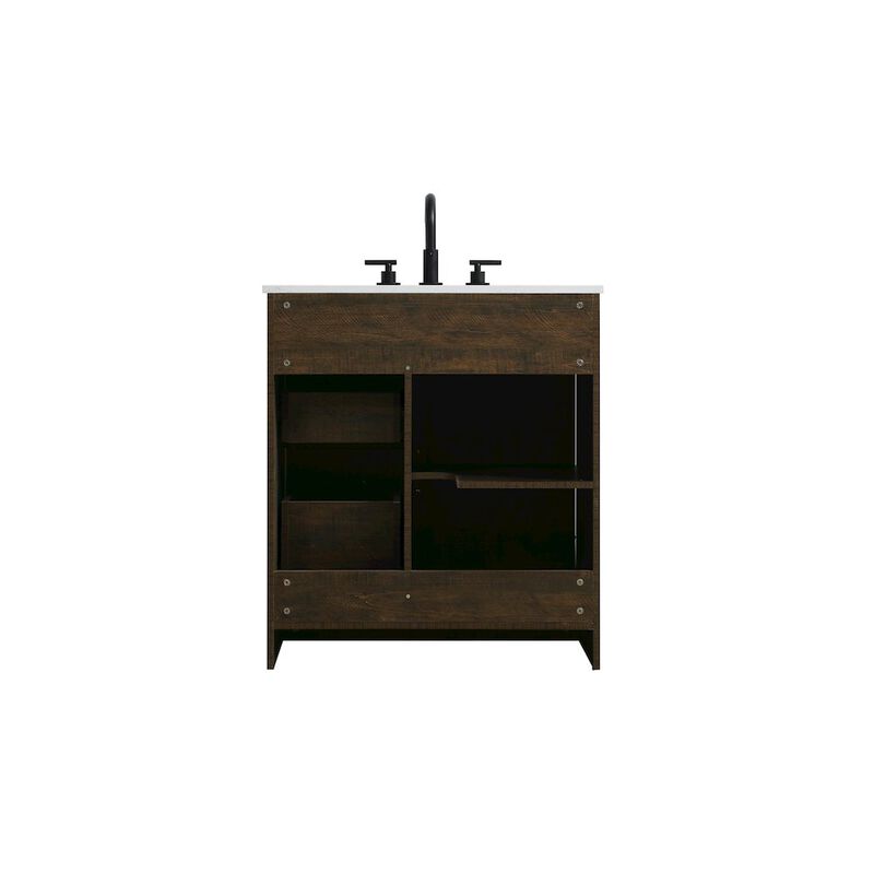 Elegant Kitchen and Bath Austin 30 Inch Single Bathroom Vanity In Expresso