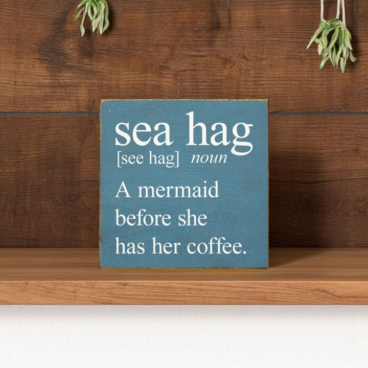 Funny Ocean Theme Wooden Wall Decor Sign for Mermaid Lovers
