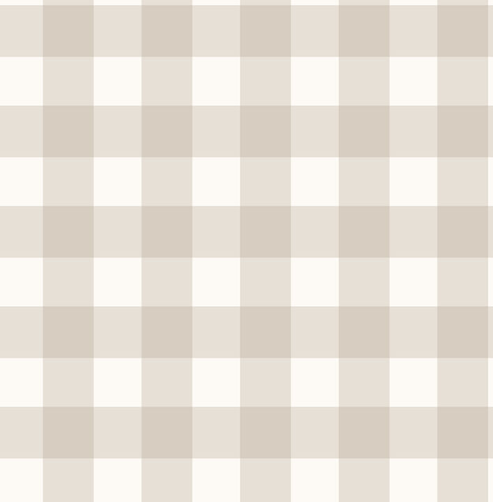 Patrice Light Brown Gingham Wallpaper