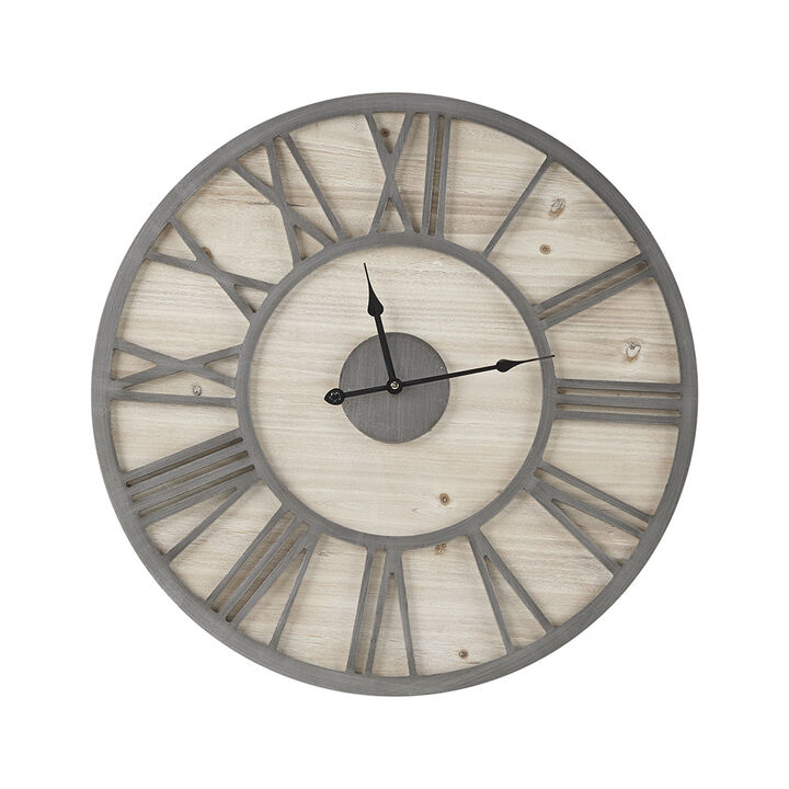 Gracie Mills Jackson Modern 23.6" Wood Wall Clock
