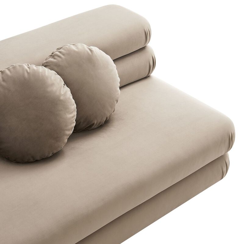 Jubilee Modular Performance Velvet Armless Loveseat image number 6