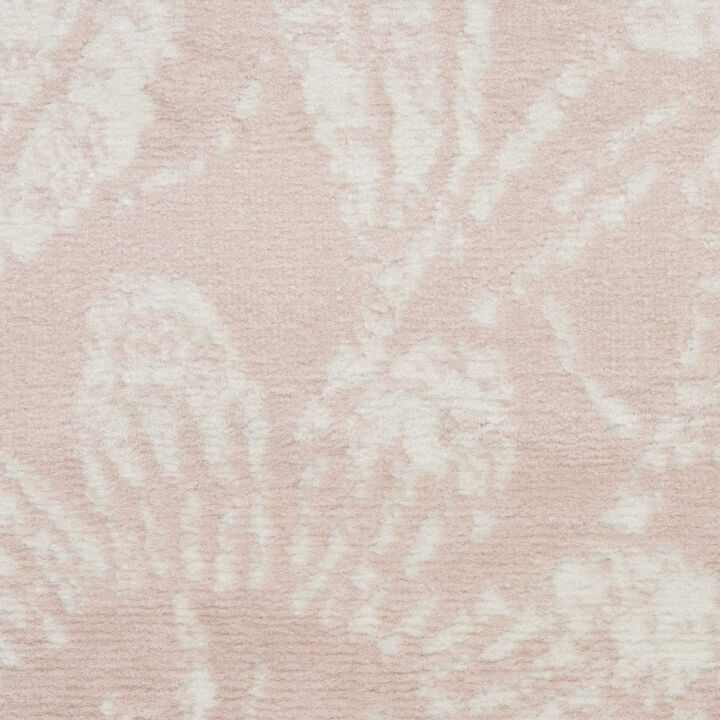 HomeRoots Floral Distressed Non Skid Area Rug