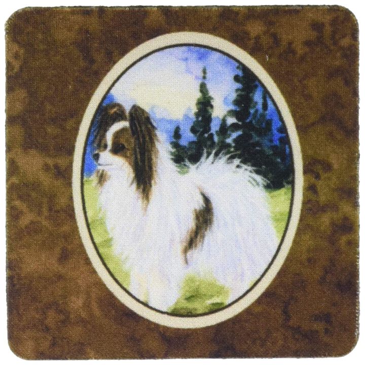 Caroline's Treasures SS8975FC Papillon Foam Coasters (Set of 4), 3.5 H x 3.5 W, Multicolor