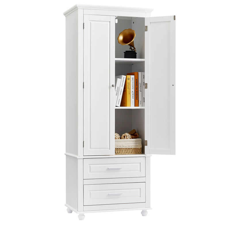 Streamdale Tall Storage Cabinet With Two Drawers For Bathroom/Office image number 7