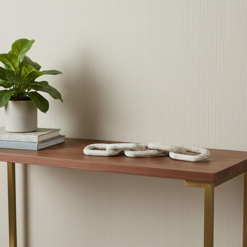 HomeRoots 5" Beige Solid Wood Tabletop Sculpture image number 1