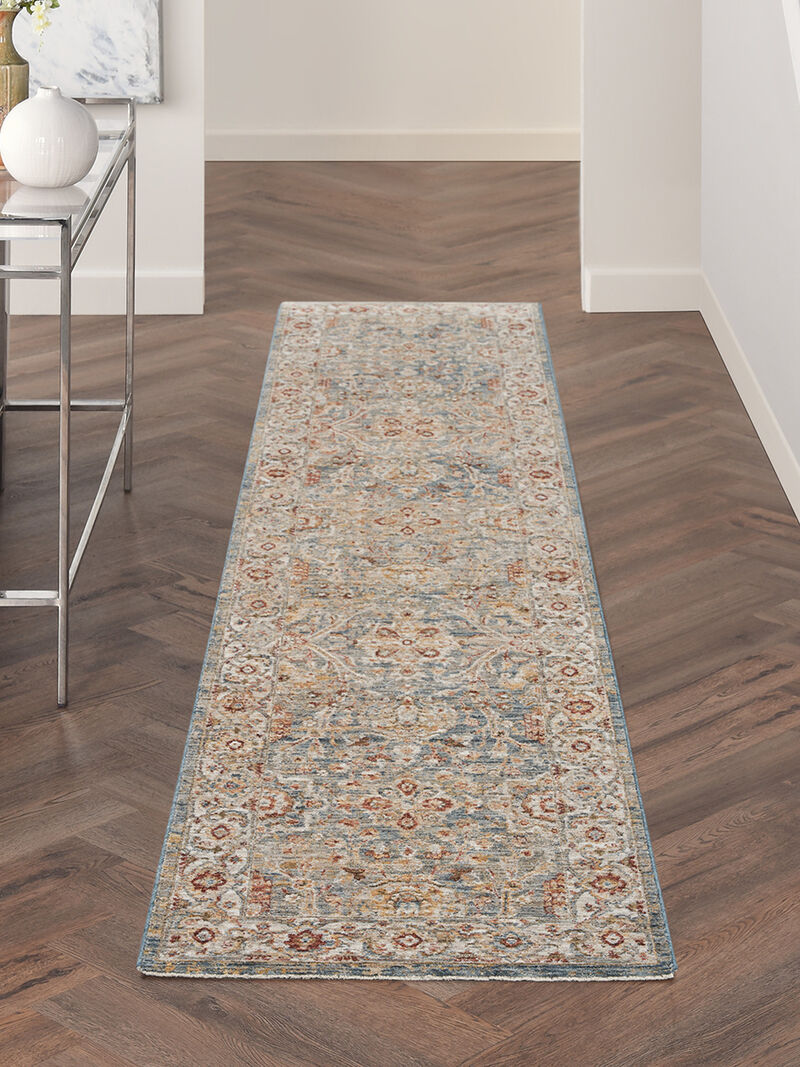 Sahar SHR03 Blue 2'3" x 10'2" Rug image number 5