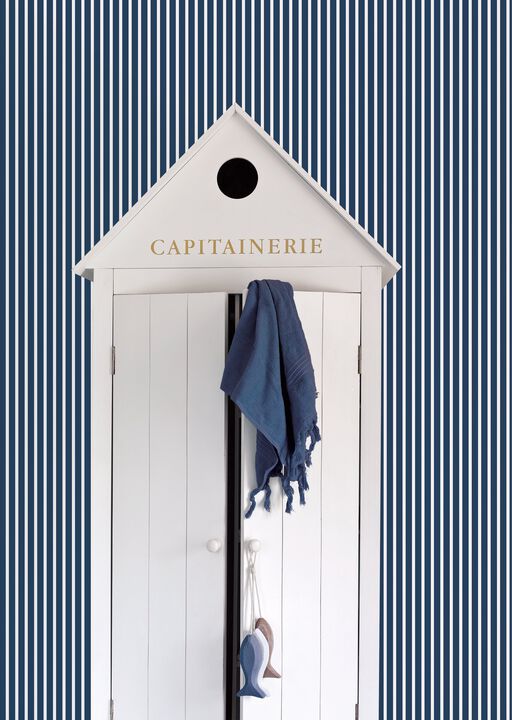 Smart Stripes 2 Butchers Stripe Blue Wallpaper G67540