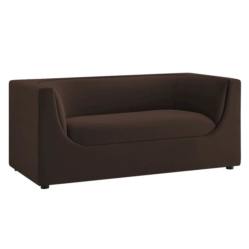 Hilda 67" Curved Back Performance Velvet Loveseat image number 0