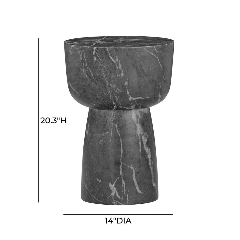 Charra Faux Marble Indoor/Outdoor Side Table