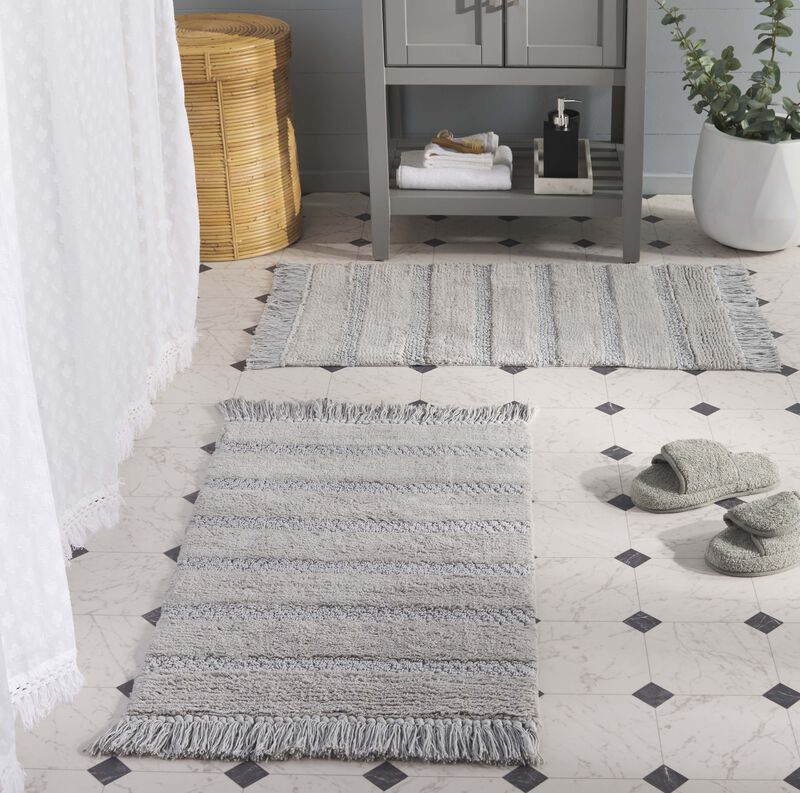 Finn Fringe PMB905 Set of 2 Bathmat image number 1