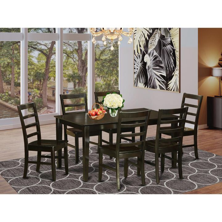 7 PC formal Dining room set-Table and 6 matching Dining Chairs