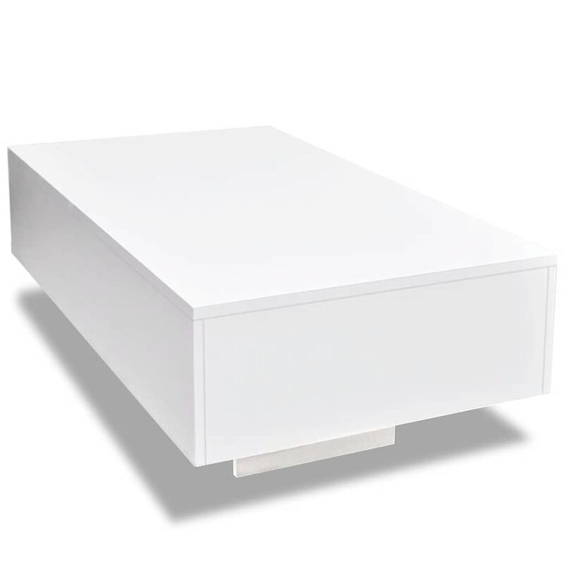 vidaXL Coffee Table High Gloss White, 244022